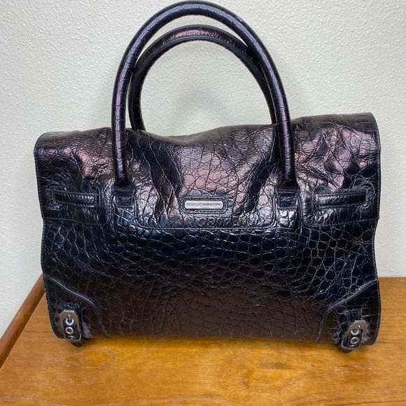 REBECCA MINKOFF Textured Leather Satchel Bag - Picture 2 of 4